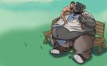  blush clothing dirtymutt human male male/male mammal midriff obese overweight pig porcine public underwear undressing 