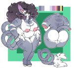  anthro areola belly big_breasts big_butt breasts butt demonnyuu digital_media_(artwork) feline female full-length_portrait hair hi_res mammal model_sheet nintendo nipples nude pok&eacute;mon pok&eacute;mon_(species) portrait purugly pussy simple_background slightly_chubby solo thick_thighs video_games wide_hips 