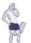  anthro canine illust invalid_tag mammal muscular sylviajo trouser wolf 