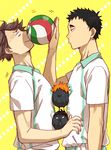  bad_id bad_pixiv_id bird black_hair brown_hair crow haikyuu!! hinata_shouyou iwaizumi_hajime kageyama_tobio looking_at_another male_focus multiple_boys oikawa_tooru_(haikyuu!!) volleyball yoshi_susuki 