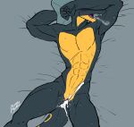 abs absurd_res after_orgasm after_sex andromorph andromorph_anthro anthro black_body bodily_fluids breath covering covering_face cum cum_drip cum_from_vagina cum_in_vagina cum_inside dripping fairuz_(wayesh) genital_fluids genitals hi_res intersex intersex_anthro lizard lying monitor_lizard multicolored_body muscular muscular_andromorph muscular_anthro muscular_intersex nude_andromorph nude_anthro on_back open_mouth reptile scalie sharp_teeth signature solo sweat teeth two_tone_body vaginal_fluids vulva wayesh yellow_body