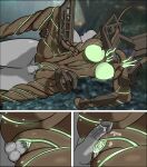 animate_inanimate areola balls blurred_background bodily_fluids breasts clair_obscur_expedition_33 comic comic_panel crytonic cum cum_in_vagina cum_inside cum_on_groin cum_on_penis faceless faceless_character faceless_female faceless_human faceless_male fantasy female from_behind_position genital_fluids genitals glowing glowing_genitalia green_breasts green_nipples green_vulva hi_res holding_leg human humanoid lancelier lying male mammal nipples not_furry nude on_side penetration penile penile_penetration penis penis_in_vagina raised_leg sex spoon_position unknown_species vaginal vaginal_penetration vulva