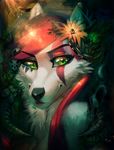  anthro canine fan_character forest mammal profile sylviajo tree wolf 