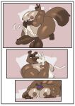 2025 animal_crossing anthro bedroom_eyes belly between_moobs big_belly big_butt big_dom_small_sub blindfold blue_eyes brown_body brown_fur butt canid canine colored comic digital_drawing_(artwork) digital_media_(artwork) dominant dominant_male duo erection eyemask eyewear foreskin fur genitals hi_res hug humanoid_genitalia humanoid_penis larger_male lying making_out male male/male mammal mask moobs narrowed_eyes nintendo nipples on_bedding on_front on_top overweight overweight_anthro overweight_male penis raccoon_dog ramsacked seductive side_butt size_difference sleep_mask sleeping sleeping_together smaller_male submissive submissive_male tail tan_body tan_fur tanuki tom_nook_(animal_crossing)
