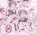  >_< 0du_ri 1girl :3 absurdres ankle_strap black_bow black_capelet black_ribbon black_sleeves black_socks blunt_bangs blush bonnet bow bow_legwear brooch buttons capelet character_name chinstrap colored_inner_hair double-breasted dress drill_hair ear_chain earclip earrings fang fangs floral_print flying_sweatdrops footwear_bow frilled_bonnet frilled_capelet frilled_dress frilled_sleeves frills furrowed_brow grey_hair grid_background hair_bow hair_intakes hair_ornament hair_over_shoulder hair_ribbon hair_tie hairpin hat heart heart_brooch heart_hair_ornament heart_wand highres holding holding_wand jewelry linked_piercing long_hair long_sleeves magical_girl makaino_ririmu mascot multicolored_hair multiple_views neck_ribbon necktie nijisanji nose_blush official_alternate_costume official_alternate_hairstyle open_mouth petticoat piercing pink_background pink_bow pink_dress pink_hair pink_ribbon pink_shoes pink_streaks plaid_clothes plaid_necktie platform_shoes pointy_ears polka_dot puffy_long_sleeves puffy_short_sleeves puffy_sleeves purple_necktie red_eyes red_ribbon ribbon sailor_collar school_uniform shoes short_sleeves sidelocks smile socks sparkle streaked_hair two-tone_hair two_side_up v-shaped_eyebrows virtual_youtuber waist_ribbon wand white_bow white_dress white_hat white_ribbon white_sailor_collar winged_hair_ornament winged_heart winged_wand x_hair_ornament 