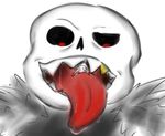  bone drakoonlord human macro mammal micro micro_on_macro monster open_mouth oral_vore red_eyes sans_(undertale) sharp_teeth size_difference skeleton teeth tongue tongue_out underfell undertale video_games vore 