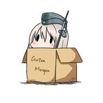  absurdres bad_id bad_pixiv_id blush box cardboard_box chibi dated german hair_between_eyes hatsuzuki_527 highres in_box in_container kantai_collection pale_skin peeking_out silver_hair simple_background solid_oval_eyes solo translated twitter_username u-511_(kantai_collection) white_background 