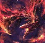  breath_weapon breathing_fire claws deadspike_nine dragon dragon_tail dragon_wings duel_monster fire glowing glowing_eyes highres no_humans open_mouth red-eyes_alternate_black_dragon red_eyes sharp_teeth tail teeth wings yu-gi-oh! 