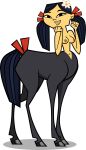 2025 4_fingers absurd_res accessory alpha_channel areola asian black_body black_eyebrows black_eyes black_fur black_hair black_hooves black_tail breasts brown_areola brown_nipples centaur codl equid equid_taur european_mythology eyebrows female female_taur fingers fist flower flower_in_hair fur furgonomics greek_mythology hair hair_accessory hair_ribbon head_turned hi_res hooves humanoid_taur kitty_(total_drama) lips looking_at_viewer mammal mammal_taur medium_breasts mythology navel nipple_dip nipples nude nude_female nude_taur on_model plant quadruped red_ribbon ribbons shadow side_view simple_background smile solo split_form tail tail_accessory tail_ribbon taur taurified teeth toony total_drama transparent_background twintails_(hairstyle) unguligrade white_flower yellow_body yellow_skin