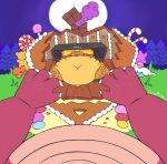 ambiguous_gender anthro apple apple_in_mouth appliance belly big_belly break_in breaking candy chimney claws cleanplague dessert domestic_cat dragon dragon_(shrek) dreamworks duo emanata felid feline felis fire first_person_view food food_in_mouth fruit full_moon fur gingerbread gingerbread_house grass green_eyes hi_res high-angle_view huge_belly kitchen_appliance lollipop looking_at_viewer lying male mammal moon morbidly_obese morbidly_obese_anthro morbidly_obese_male mythological_creature mythological_scalie mythology navel night nude obese obese_anthro obese_male on_back orange_body orange_fur outside oven overweight overweight_anthro overweight_male pawpads peril plant purple_body puss_in_boots_(dreamworks) puss_in_boots_(franchise) rescue scalie shrek_(series) signature size_difference sky tabby_cat tail tree weight_gain