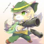  artist_request cat cat_busters character_request furry green_eyes gun hat 