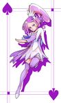  ahoge blush boots cure_sword dokidoki!_precure dress long_hair magical_girls ponytail purple_hair smile spade violet_eyes 