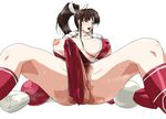  breasts bulge erect_nipples erection full-package_futanari futanari huge_breasts huge_penis king_of_fighters lactation large_breasts large_penis mai_shiranui penis precum pubic_hair se/ji seji_(hornet) shiranui_mai snk testicles 