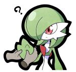  ? bob_cut colored_skin disembodied_limb envi55109095 gardevoir grabbing_another&#039;s_hand green_hair hair_over_one_eye highres multicolored_skin pink_eyes pokemon pokemon_(creature) serious simple_background two-tone_skin white_background white_skin 