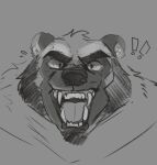 angry anthro bust_portrait constricted_pupils deadlaws exclamation_point eyebrows gnollplaying_games gulonine gums horrorbuns looking_at_viewer lynn_grayson_(deadlaws) male mammal monochrome mustelid musteline mutton_chops open_mouth portrait pupils screaming shaking_pupils sketch small_pupils solo teeth tongue wolverine yelling yelling_at_viewer