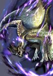  absurdres aura claws colored_sclera dark_aura dragon dragon_horns dragon_tail dragon_wings dutch_angle extra_arms fujikura highres horns looking_at_viewer monster monster_focus monster_hunter_(series) no_humans open_mouth purple_nails scales shagaru_magala sharp_teeth solo spikes tail teeth winged_arms wings yellow_eyes yellow_sclera 