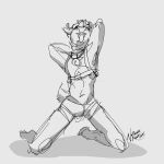1:1 anthro bell bell_harness clothed clothing deer harness hi_res jingle_bell jingle_bell_harness male mammal new_world_deer pose reindeer smile solo tongue tongue_out underwear voidworkafterdark