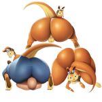 anthro ass_up balls big_butt butt daxter facesitting fur genitals hi_res jak_and_daxter looking_at_viewer looking_back looking_smug male male/male mammal mustelid naughty_dog orange_body orange_fur ottsel pawpads rodent sitting_on_another solo sony_corporation sony_interactive_entertainment soubarlikesu tan_body tan_fur thick_thighs