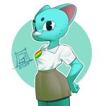 1:1 absurd_res animal_humanoid anthro bottomwear cartoon_network cat_humanoid clothing domestic_cat eyebrows facial_hair felid felid_humanoid feline feline_humanoid felis female gartt29 hi_res humanoid mammal mammal_humanoid mature_anthro mature_female mature_humanoid mustache nicole_watterson skirt smile smiling_at_viewer solo the_amazing_world_of_gumball thick_eyebrows thick_thighs toony toony_eyes wide_eyed wide_hipped_anthro wide_hipped_female wide_hipped_humanoid wide_hips