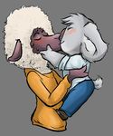  anthro buster_moon caprine cute eddie_noodleman kissing koala mammal marsupial sheep sing_(movie) size_difference 