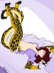  animal_humanoid bed breasts cheetah clothing daemon_longtail feline feline_humanoid female hair holtzmann humanoid hybrid invalid_tag mammal nightwear panties paws red_hair underwear 