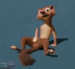  3_toes 3d_(artwork) 4_fingers absurd_res anthro anus balls black_nose blender_(artwork) brown_body brown_fur claws countershading digital_media_(artwork) disney duke_weaselton english_text feet fingers fur genitals hi_res looking_at_viewer lying male mammal mustelid musteline paws penis pink_penis rasterraccoon seductive simple_background smile solo spreading text toes true_musteline watermark weasel zootopia 