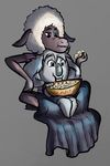  anthro buster_moon caprine cute domestical eddie_noodleman fluffy food koala mammal marsupial popcorn sheep sing_(movie) 