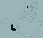  2026 anthro belly big_belly black_and_blue bottomwear clothing crooked_whiskers disney duke_weaselton fangs fur half-closed_eyes hand_on_belly huge_belly licking licking_lips male mammal monochrome mustelid musteline narrowed_eyes navel overweight overweight_male paws saphiros sharp_teeth shirt shorts sitting sketch smile solo tank_top teeth tongue tongue_out topwear true_musteline weasel whiskers zootopia 