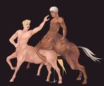  2boys anal anal_sex blonde_hair centaur cum horse horse_penis male multiple_boys namjalicious tail white_hair yaoi 