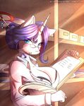  2017 absurd_res anthro anthrofied bra breasts cleavage clipboard clothed clothing equine eyewear female friendship_is_magic glasses hair hi_res horn inside looking_at_viewer mammal my_little_pony purple_hair rarity_(mlp) silverfox057 solo translucent_hair underwear unicorn 