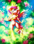 anthro breasts equine feathered_wings feathers friendship_is_magic fur hooves horn karol_pawlinski mammal my_little_pony nude open_mouth pink_eyes pink_fur princess_cadance_(mlp) smile solo teeth winged_unicorn wings 