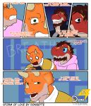 absurd_res anthro asphyxiation beard bone_frill ceratopsian ceratopsid chasmosaurine chibi choking chomp_(dinosaur_king) clothing comic deep_breath dialogue dinosaur dinosaur_king_(series) donisette duo english_text facial_hair flashback frill_(anatomy) heart_pupils heart_symbol hi_res hoodie horn hug love male male/male marginocephalian ornithischian personality_change prehistoric_species reptile saurischian scalie terry_(dinosaur_king) text theropod topwear triceratops tyrannosaurid tyrannosauroid tyrannosaurus tyrannosaurus_rex