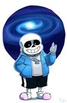  2016 animated_skeleton bone clothed clothing coat digital_media_(artwork) earthgwee happy jacket sans_(undertale) shirt skeleton slippers smile space spacecraft star star_trek teeth undead undertale vehicle video_games 