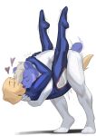 5_fingers absurd_res anal anal_penetration anthro arms_around_partner beastars bird_dog black_nose blue_body blue_bodysuit blue_clothing blue_fur blue_legwear blue_skinsuit blue_tail blue_tights bodily_fluids bodysuit bulge canid canine canis carry_position clothing cxcxxcxxxx domestic_dog duo eyes_closed featureless_feet feet fingers fur hair heart_symbol hi_res holding_another holding_up_partner hug hunting_dog internal internal_anal jack_(beastars) labrador legs_up legwear male male/male mammal mustelid otter penetration retriever signature simple_background skinsuit sweat sweatdrop tail thrust_lines thrusting tight_clothing tights tiptoes white_background white_bodysuit white_clothing white_hair white_legwear white_skinsuit white_tights x-ray_view yellow_body yellow_fur yellow_tail 