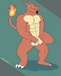  abs balls beard charizard dragon facial_hair fire male nintendo nipples pecs penis pok&eacute;mon scruffymusk solo uncut video_games 