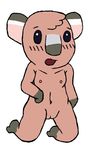  animal_crossing anthro breasts female fur koala mammal marsupial melba_(animal_crossing) nintendo nipples nude open_mouth pussy simple_background solo video_games 