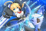  1girl ahoge blazblue blazblue:_central_fiction blonde_hair blue_eyes braid es_(xblaze) necktie single_braid solo sword tagme weapon zibun 