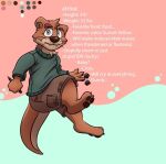 2021 3_toes 4_fingers anthro atmac atmac_(character) blue_eyes blush blush_lines bottomwear brown_body brown_claws brown_eyebrows brown_fur brown_nose brown_pawpads claws clothing digital_drawing_(artwork) digital_media_(artwork) eyebrows feet fingers fur inner_ear_fluff looking_at_viewer male mammal mustelid otter pawpads pockets river_otter shorts simple_background solo sweater tan_body tan_fur tan_inner_ear_fluff teeth teeth_showing text thick_thighs toes topwear tuft whiskers white_sclera