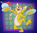 2026 3_toes 4_fingers abstract_background alternate_version_at_paywall anthro arched_back arched_soles arm_tuft belly bent_legs bent_whiskers biped blue_eyes bowl cheek_tuft clenched_teeth colored container curling_tail curling_toes cutlery digital_drawing_(artwork) digital_media_(artwork) dipstick_tail domestic_cat elbow_tuft eye_roll eyebrows facial_tuft fangs feet felid feline felis fingers flat_colors floating_eyebrows food fur gavanzude glance grin grinning_at_viewer head_tuft hi_res holding_plate humanoid_feet humanoid_hands humanoid_heel ketchup:_cats_who_cook kitchen_utensils knee_tuft knee_up leg_tuft looking_at_viewer male mammal markings multicolored_body multicolored_fur nude open_mouth open_smile orange_eyebrows pattern_background paws pickle_(ketchup) pink_sclera pinup plaid plaid_background plantigrade plate pose raised_eyebrow raised_heel raised_tail ratatouille_(food) red_nose serving signature simple_background slightly_chubby slightly_chubby_anthro slightly_chubby_male smile smiling_at_viewer smirk smirking_at_viewer soles solo soup spoon tail tail_markings tan_belly tan_body tan_fur tan_tail_tip teeth tiptoes toes tools toothy_grin tuft two_tone_body two_tone_fur walking whiskers wide_hips yellow_body yellow_fur