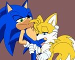  anthro balls blue_eyes canine chest_tuft clothing erection footwear fox fur gloves green_eyes hair half-closed_eyes hand_on_head hedgehog kneeling leg_grab licking male male/male mammal miles_prower oral penis penis_lick sex shoes simple_background skyeprower smile sonic_(series) sonic_the_hedgehog standing tonge_out tongue tongue_out tuft vein veiny_penis 