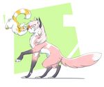  4_toes ambiguous_gender canine duo feral fox fur hair mammal nude paws pink_fur simple_background smile toes unknown_species vivial white_hair 