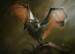  ambiguous_fluids bat blood carrying featureless_crotch feral flying front_view jeff_simpson lifted magic_the_gathering mammal official_art open_mouth reptile restricted_palette scalie sharp_teeth snake snarling spread_wings teeth wings 