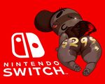  ambiguous_gender breakerpangolin butt hindpaw looking_back nintendo_switch one_eye_closed paws presenting presenting_hindquarters switch_dog tailwag tongue wink 