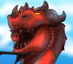 bodily_fluids chromatic_dragon_(dnd) cleaning_tool digital_media_(artwork) dragon dragon_(dnd) dungeons_and_dragons european_mythology extreme_size_difference feral hasbro hi_res horn kobold launairk macro male mouth_shot mythological_creature mythological_scalie mythology open_mouth red_dragon_(dnd) saliva saliva_on_tongue saliva_string scales scalie simple_background size_difference solo solo_focus spicyscaliearts vore western_dragon wizards_of_the_coast