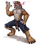  akuma anthro byowt canine clothing cosplay coyote demon mammal muscular ochropus 