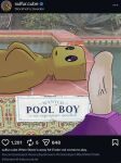  absurd_res animate_inanimate breasts dildo english_text eyelashes female genitals goo_creature hi_res humanoid instagram looking_at_another male male/female microsoft minecraft mojang penis purple_body sex_toy sulfur_cube swimming_pool text unknown_artist xbox_game_studios 