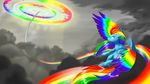  2017 cloud dstears equine female flying friendship_is_magic mammal my_little_pony pegasus rainbow_dash_(mlp) rainbow_power sky solo sonic_rainboom wings 