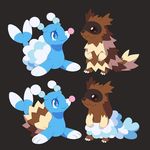  blue_body brionne brown_fur cute duo fur mammal marine nintendo pinniped pok&eacute;mon seal smile video_games zhampip zigzagoon 