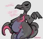  &lt;3 belly big_belly choicemuttoncuts eyes_closed nintendo pok&eacute;mon post_vore salazzle sigh video_games vore 