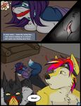  avian canine comic feline felineelement female gag gagged gryphon in_heat male mammal pg4 recca_sen_li sniffing spring_heat stormgryphon 